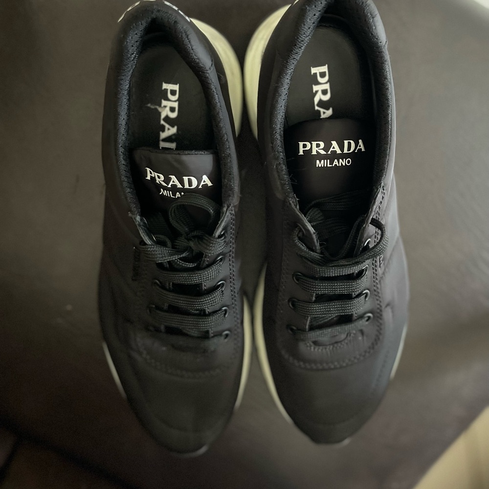 PRADA | Downtown Logo Low Top Sneaker Size 10.5